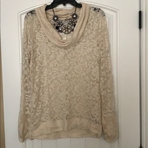 Anthropologie gorgeous cream top